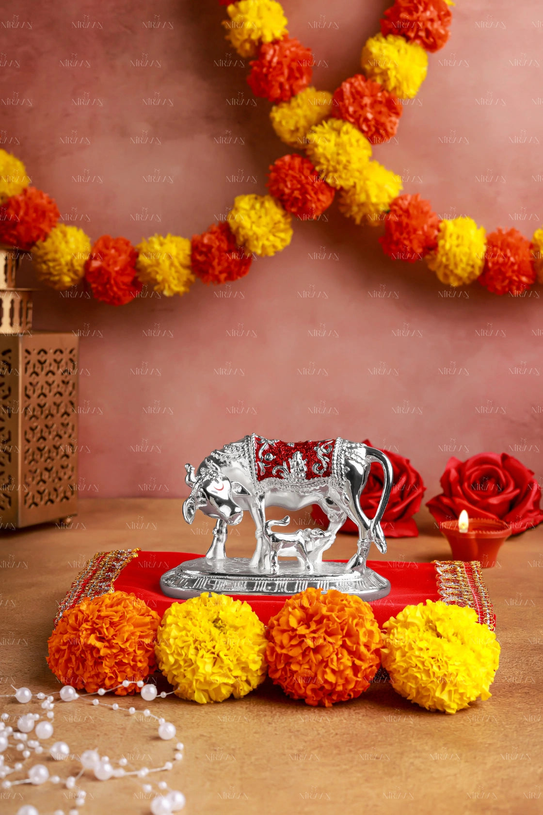 Vastu Kamdhenu Cow | Silver Divine Cow
