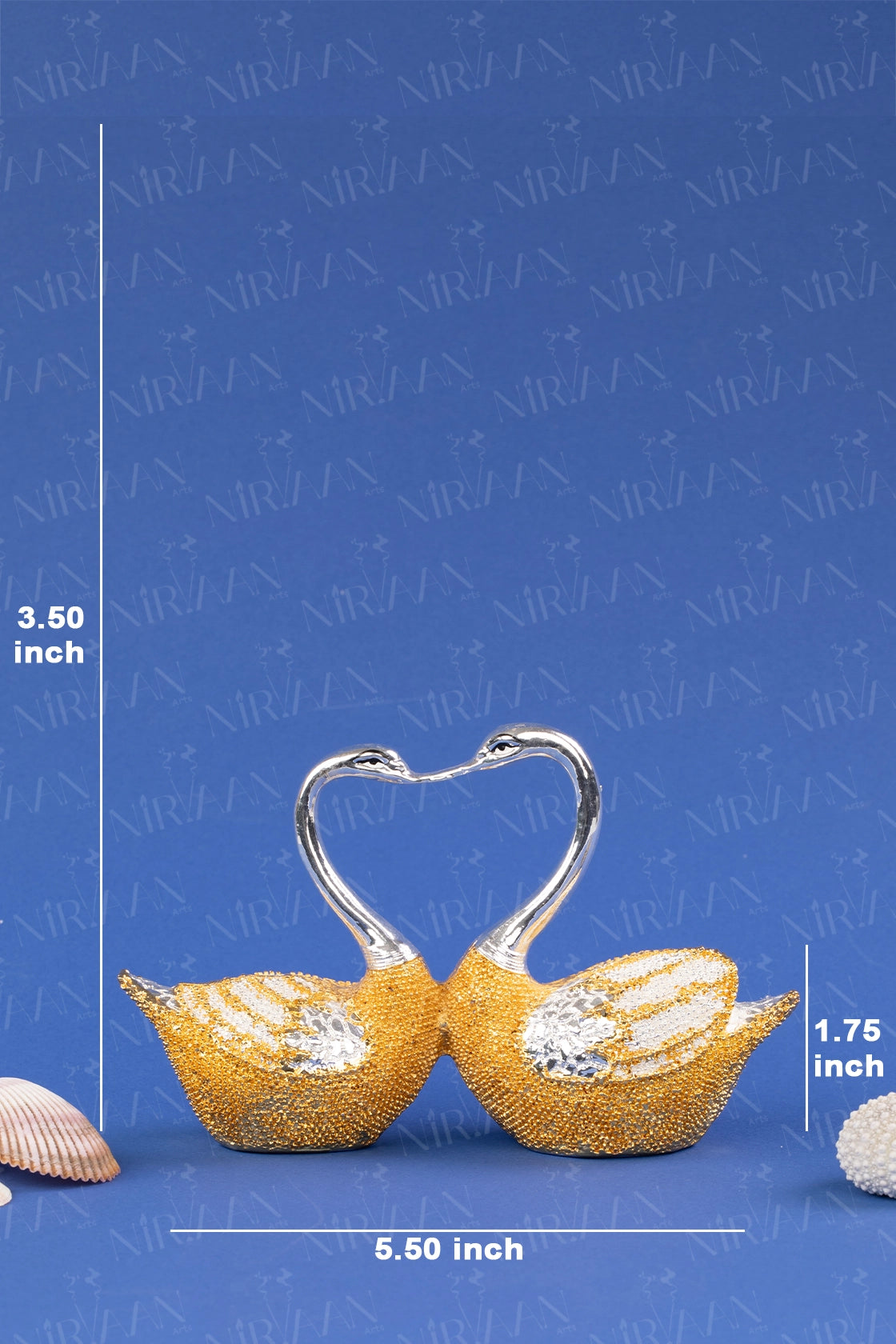 Love Bird Couple | Gold & Silver-Plated Love Bird Figurine | 3.5 Inches