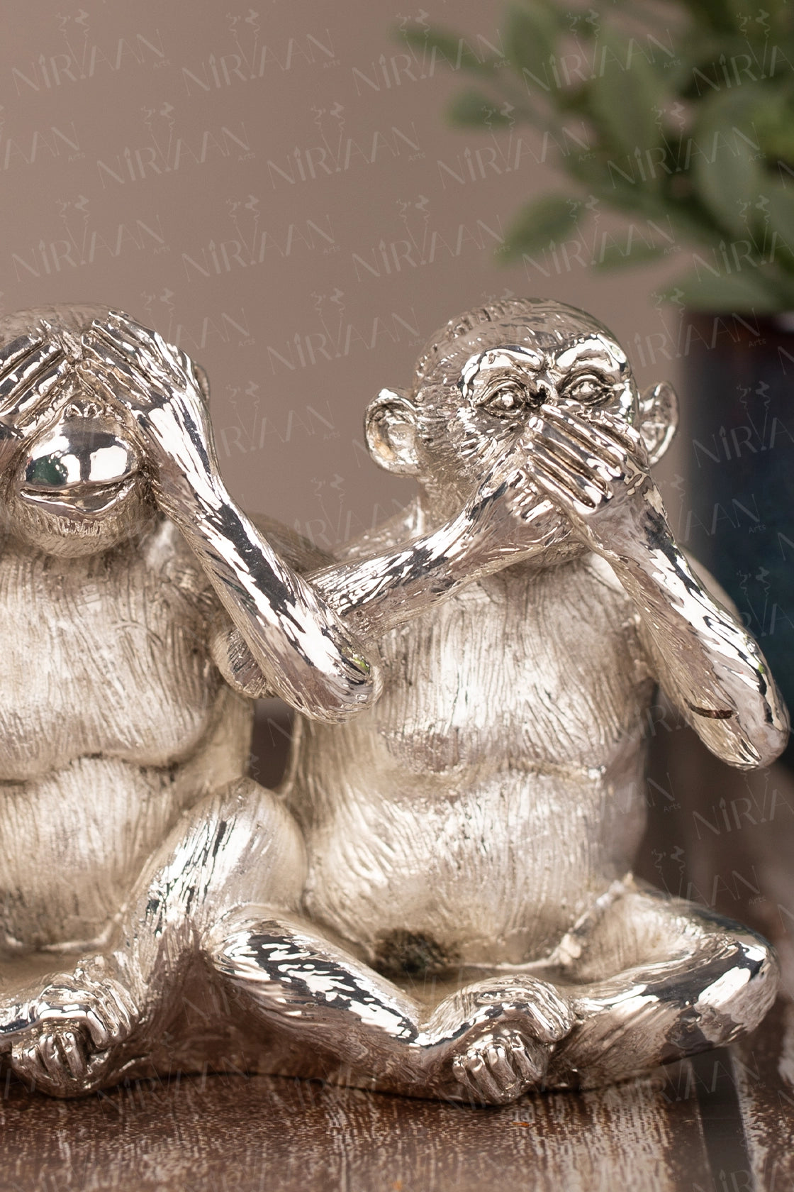 Gandhiji’s Three Monkeys | Silver Statue | 3.75 Inches