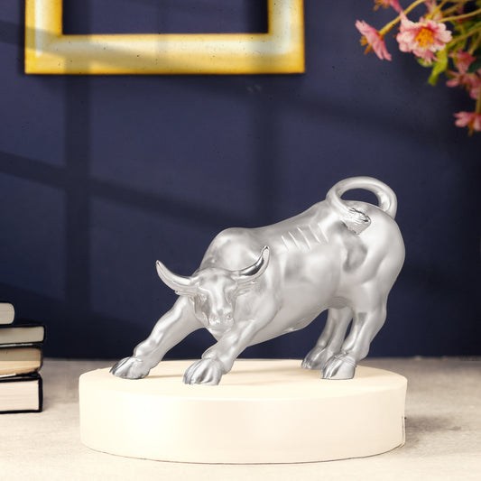 Stock Market Bull- Pure Silver Plated