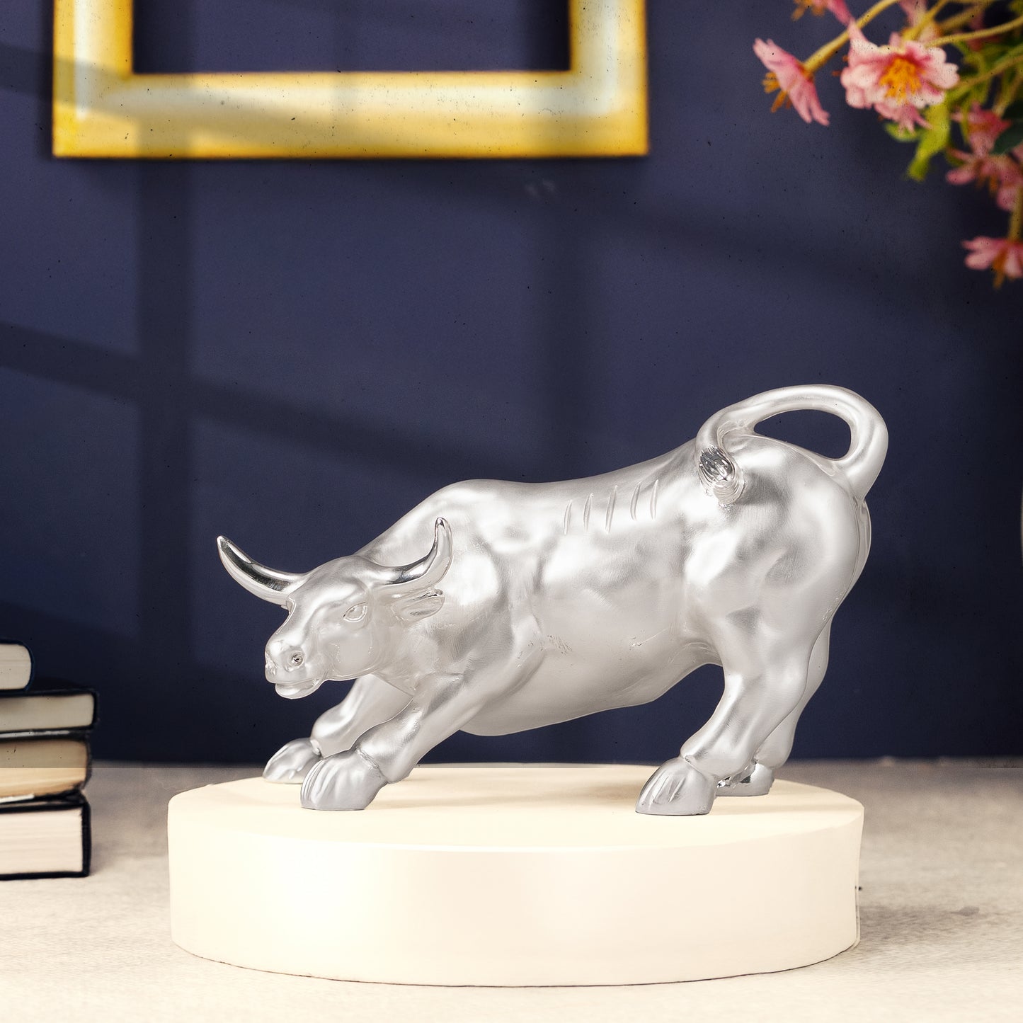 Stock Market Bull- Pure Silver Plated