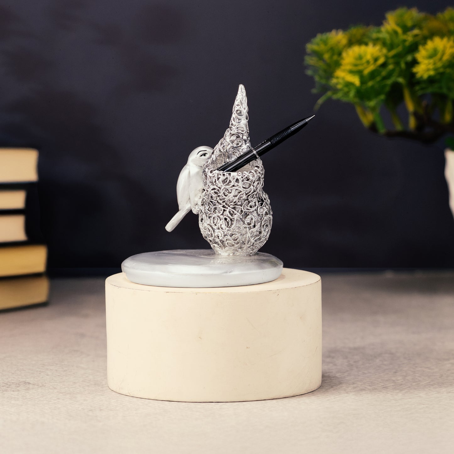 Bird Nest Pen Stand | Nature-Inspired Table Décor| 3.5 inch