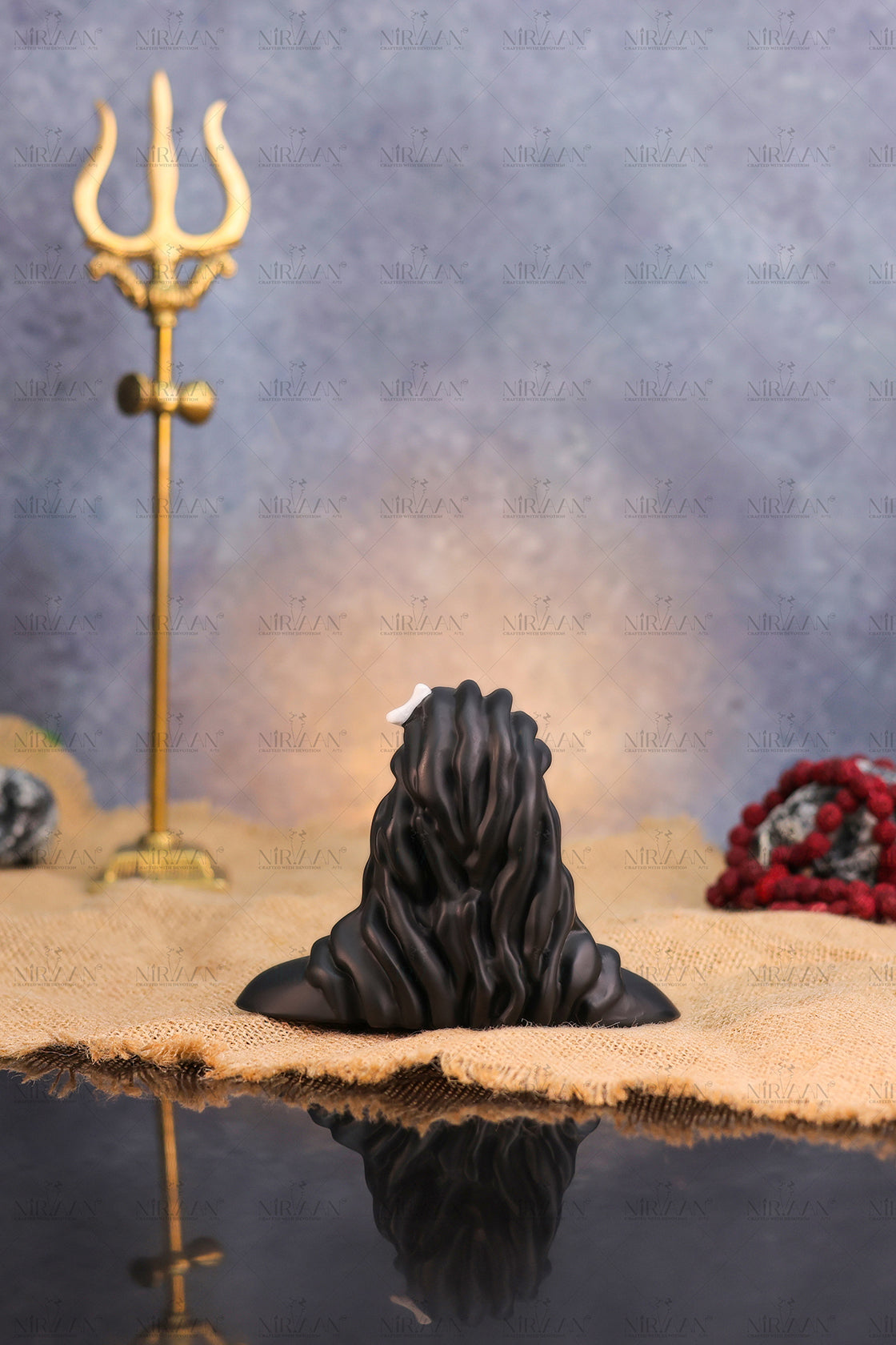 Devine Adiyogi | Shiva Idol-Unveiling Spiritual Peace in Matte Black