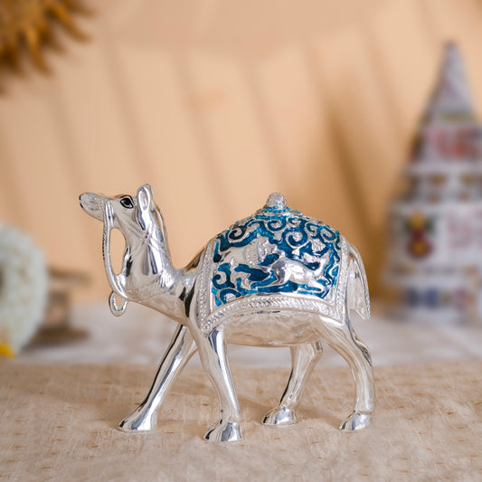 Royal Camel Idol Decor-Pure Silver Plated