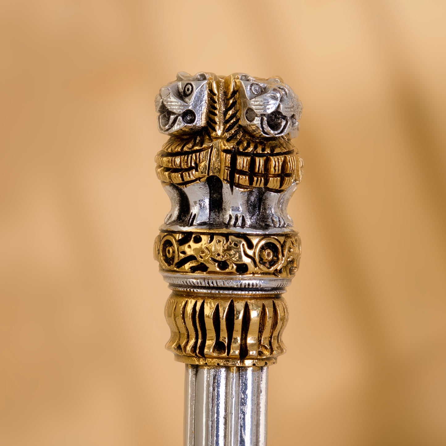 Ashok Stambh Statue-Pure 24k Gold & Silver Plated