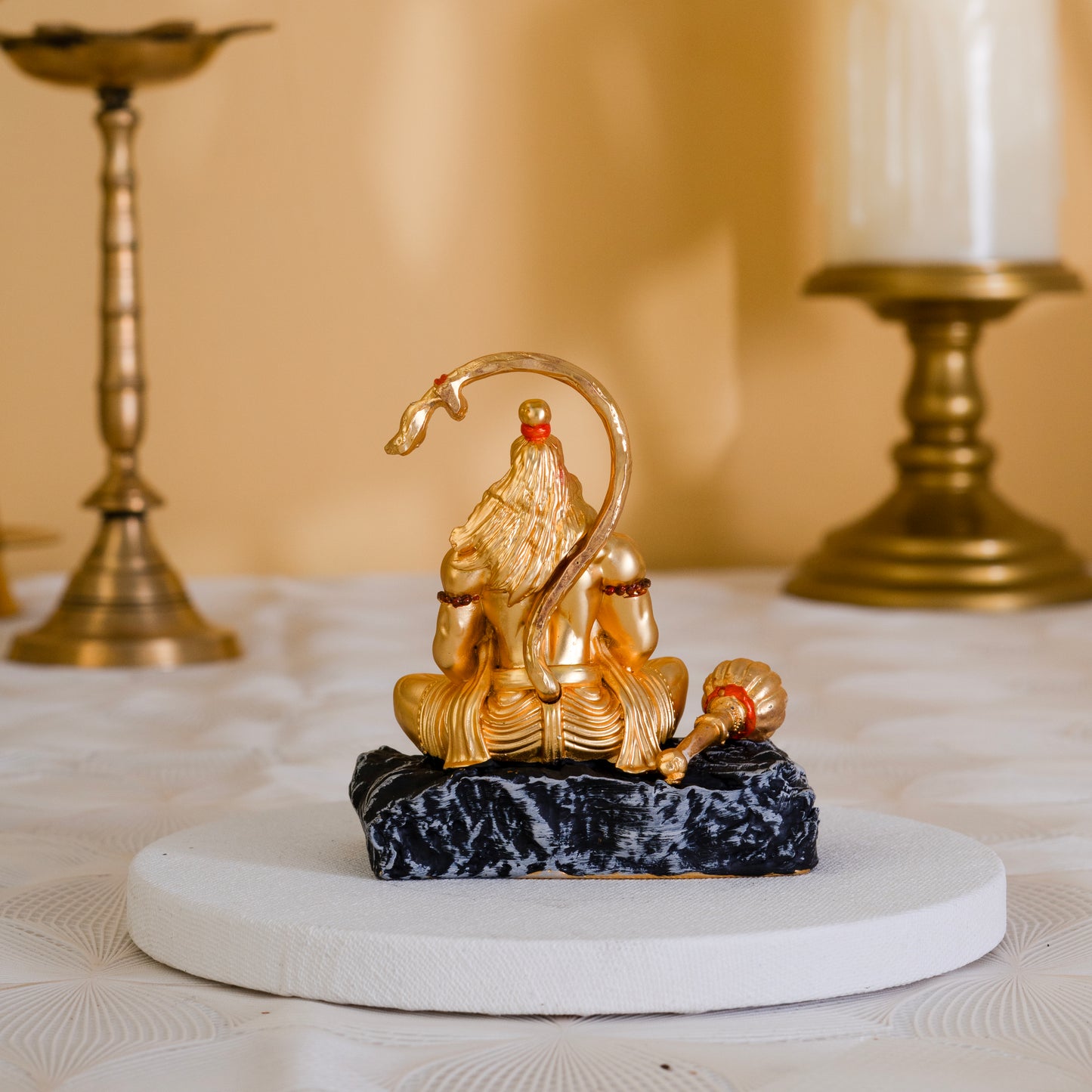 Dhyan Hanuman Idol | 24K Gold-Plated Decorative Idol for Gifting | 3.75 Inches