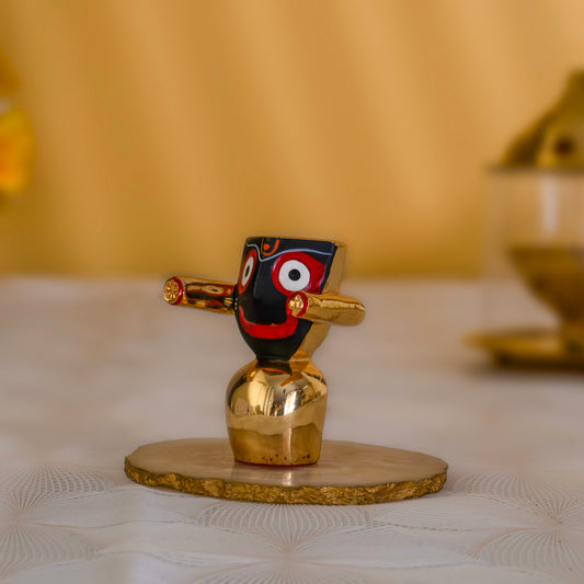 Lord Jagannath Murti – 24k Gold Plated | 2.75 Inches