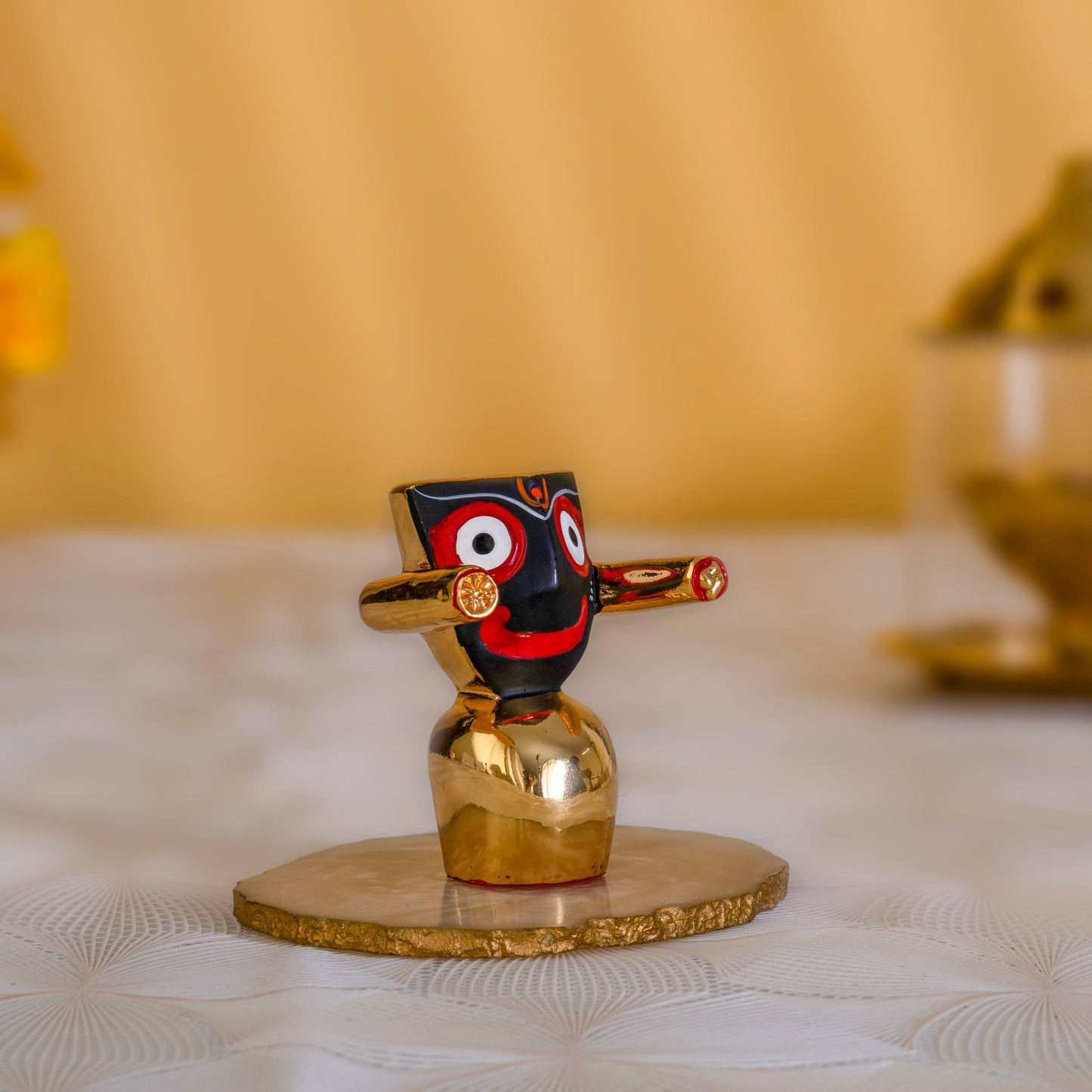 Lord Jagannath Murti – 24k Gold Plated | 2.75 Inches