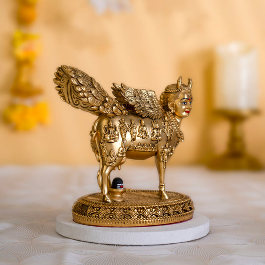 Real Swaroop of Divine Kamdhenu Cow Idol | Surabhi Mata| Pure Gold Plated