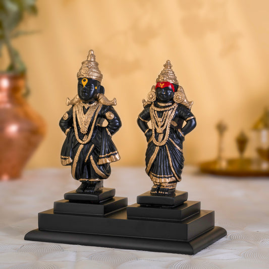 Lord Vitthal Rukmini Idol for Home Temple & Pooja Room