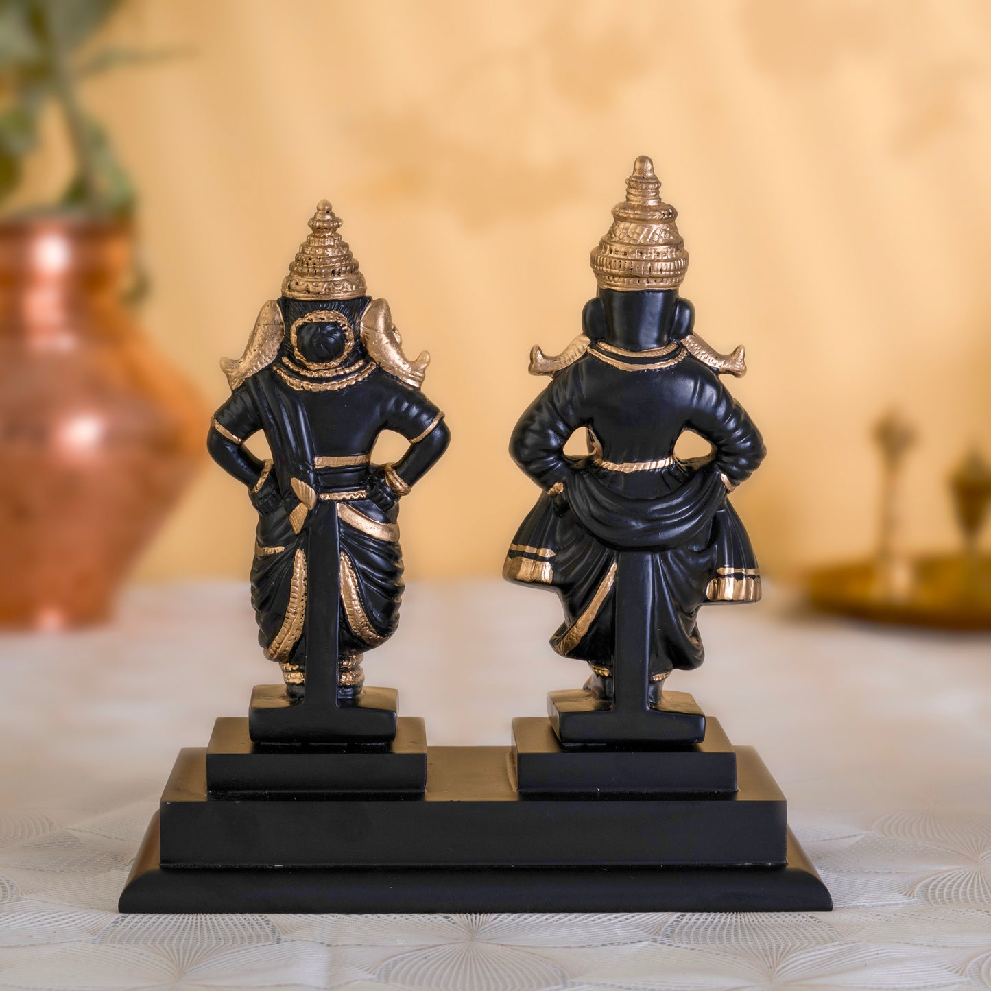 Lord Vitthal Rukmini Idol for Home Temple & Pooja Room