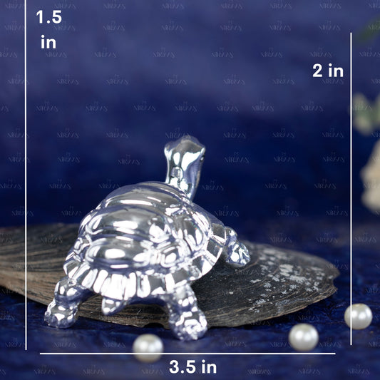 Vastu Tortoise | Silver-Plated Symbol of Longevity | 1.5 Inches