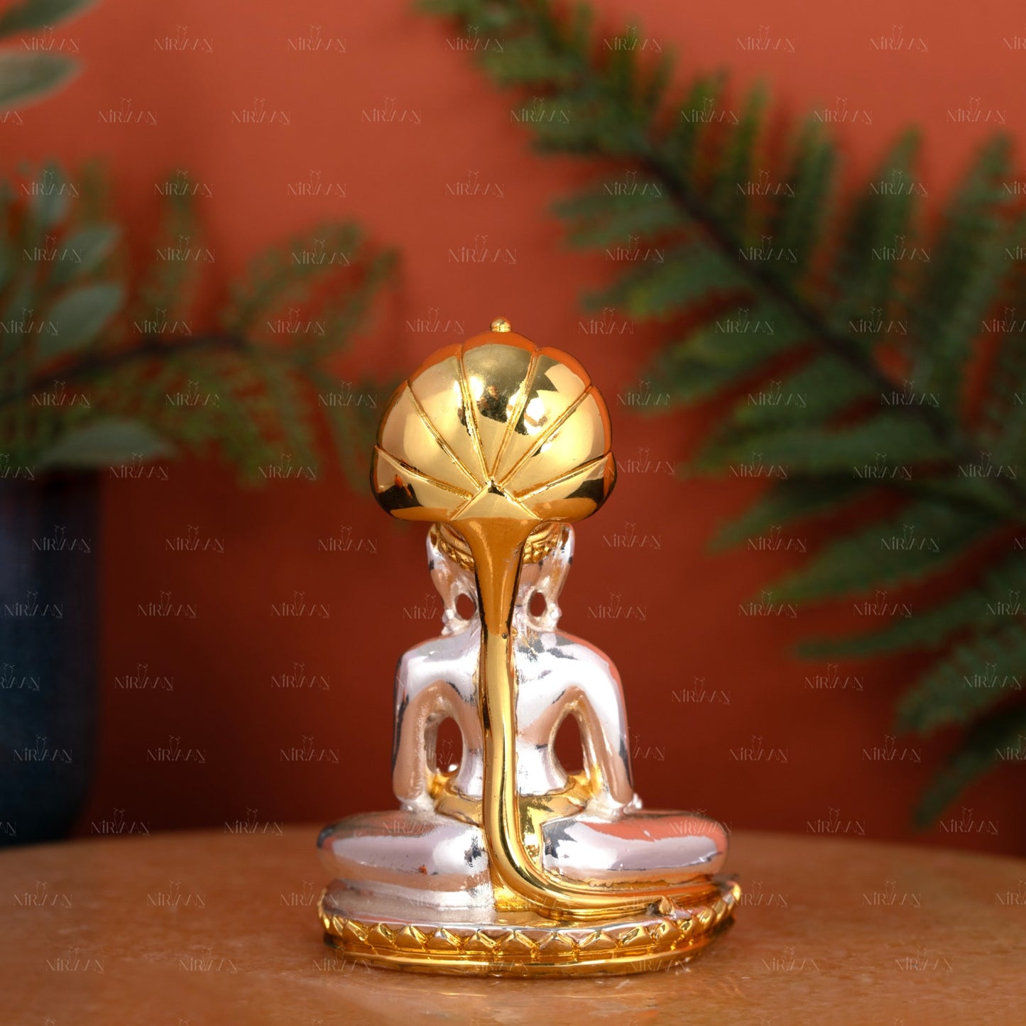 Parshwanath Swamy Idol | Gold & Silver-Plated Tirthankara | 3.5 Inches