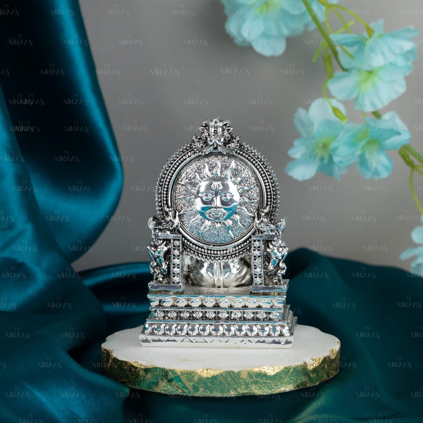 Ganesh Idol | Silver-Plated Prosperity Idol | 3.75 Inches