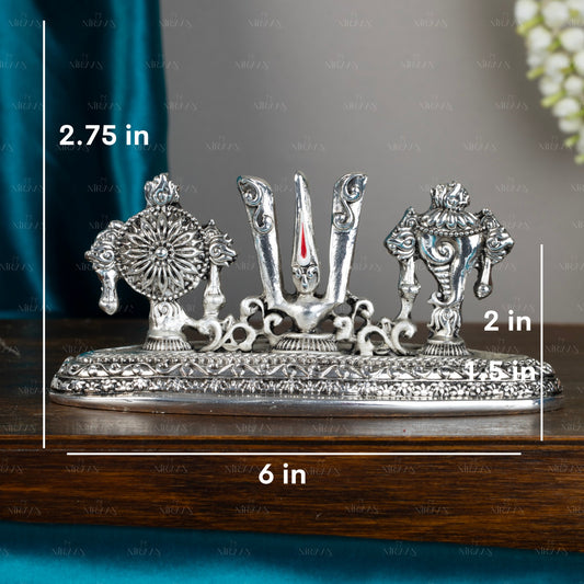 Balaji Tilak | Silver-Plated Divine Emblem | 2.75 Inches