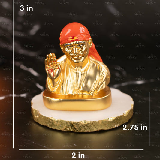 Sai Baba Idol | Gold-Plated Shirdi Sai Baba | 3 Inches