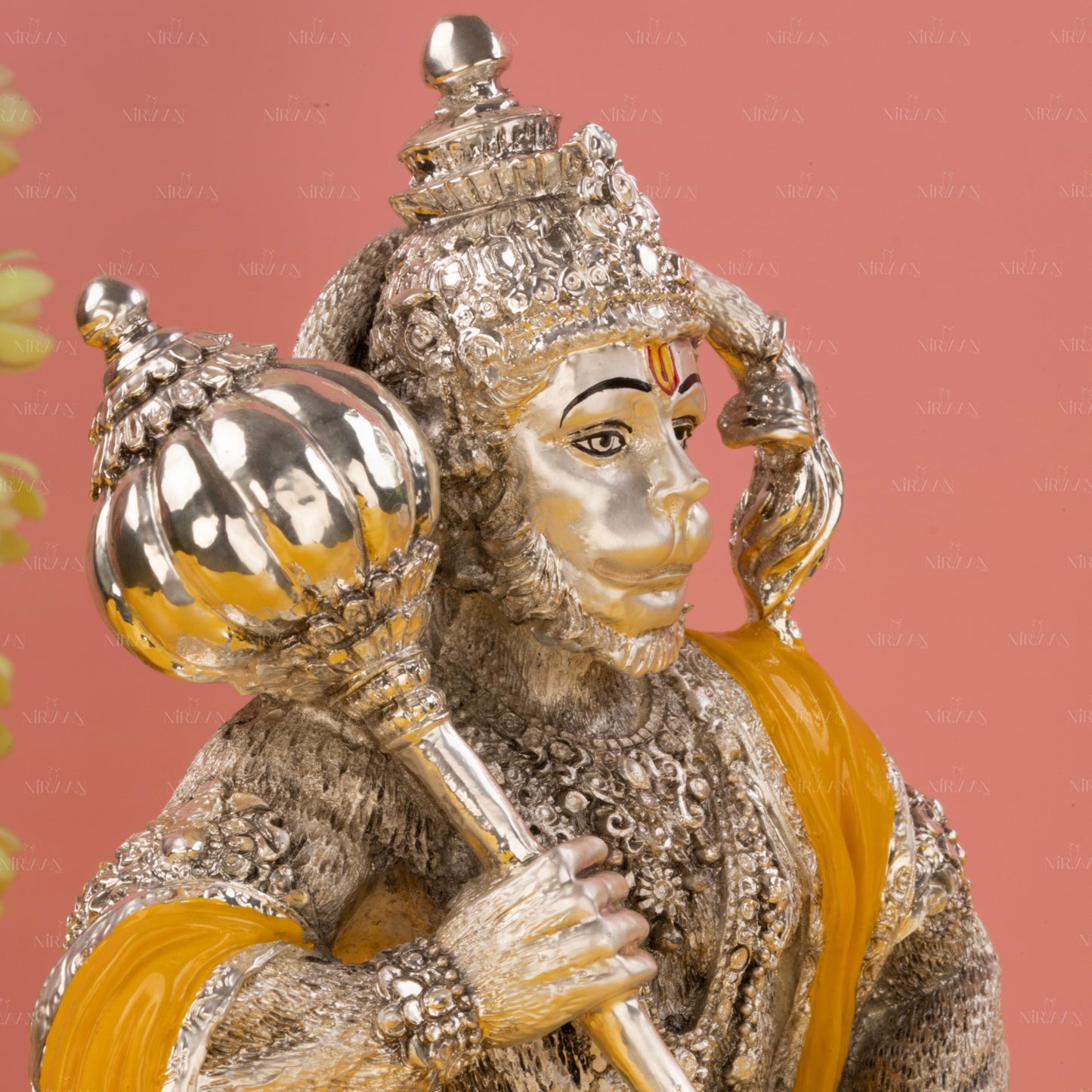 Hanumanji Silver-Plated Idol | Divine Protector | 8 Inches