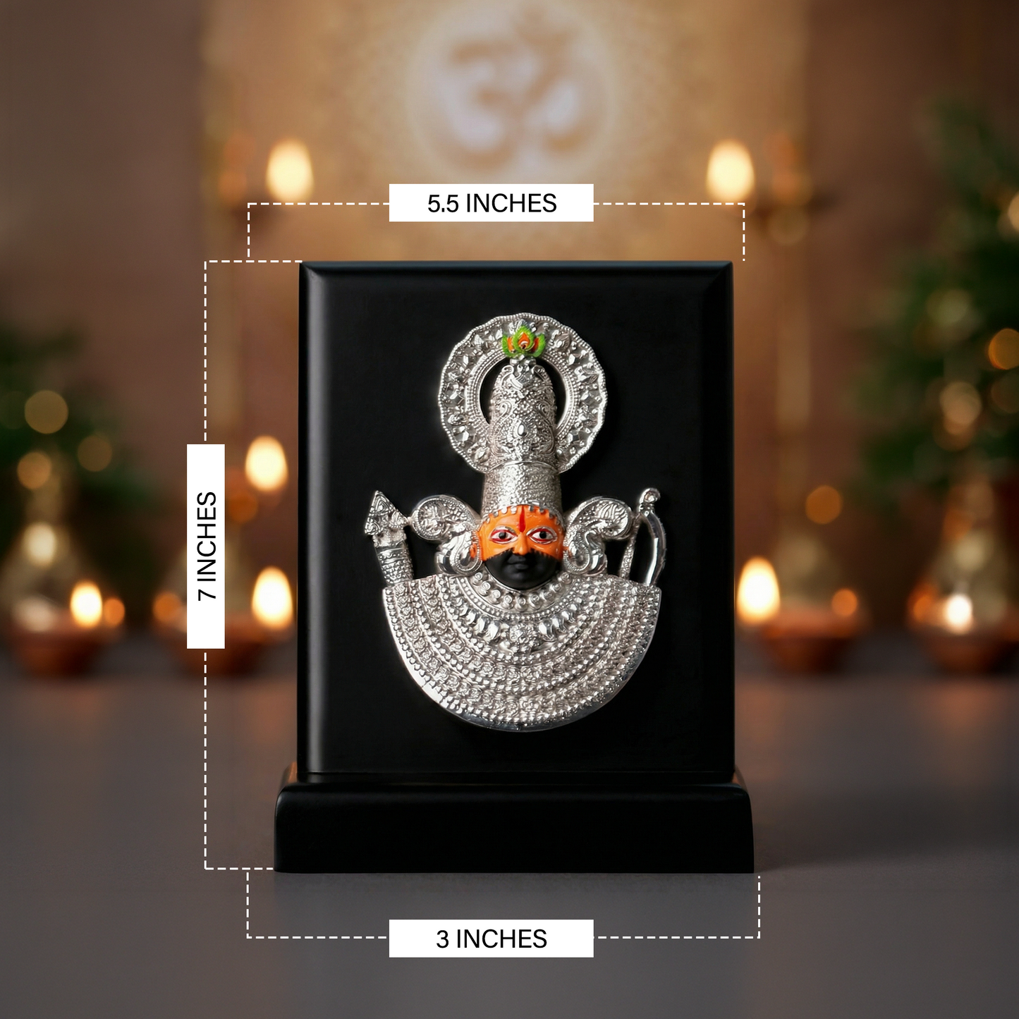 KHATU SHYAMJI IDOL | PURE GOLD & SILVER PLATED WITH MDF