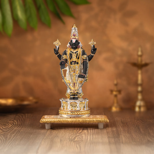 Tirupati Balaji Idol | Gold-Plated Divine Deity