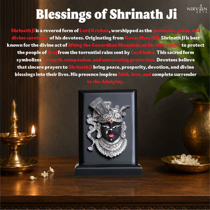 Shrinath Ji Nathdwara Idol | Pure Silver Plated | 6 inch