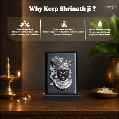 Shrinath Ji Nathdwara Idol | Pure Silver Plated | 6 inch