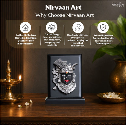Shrinath Ji Nathdwara Idol | Pure Silver Plated | 6 inch