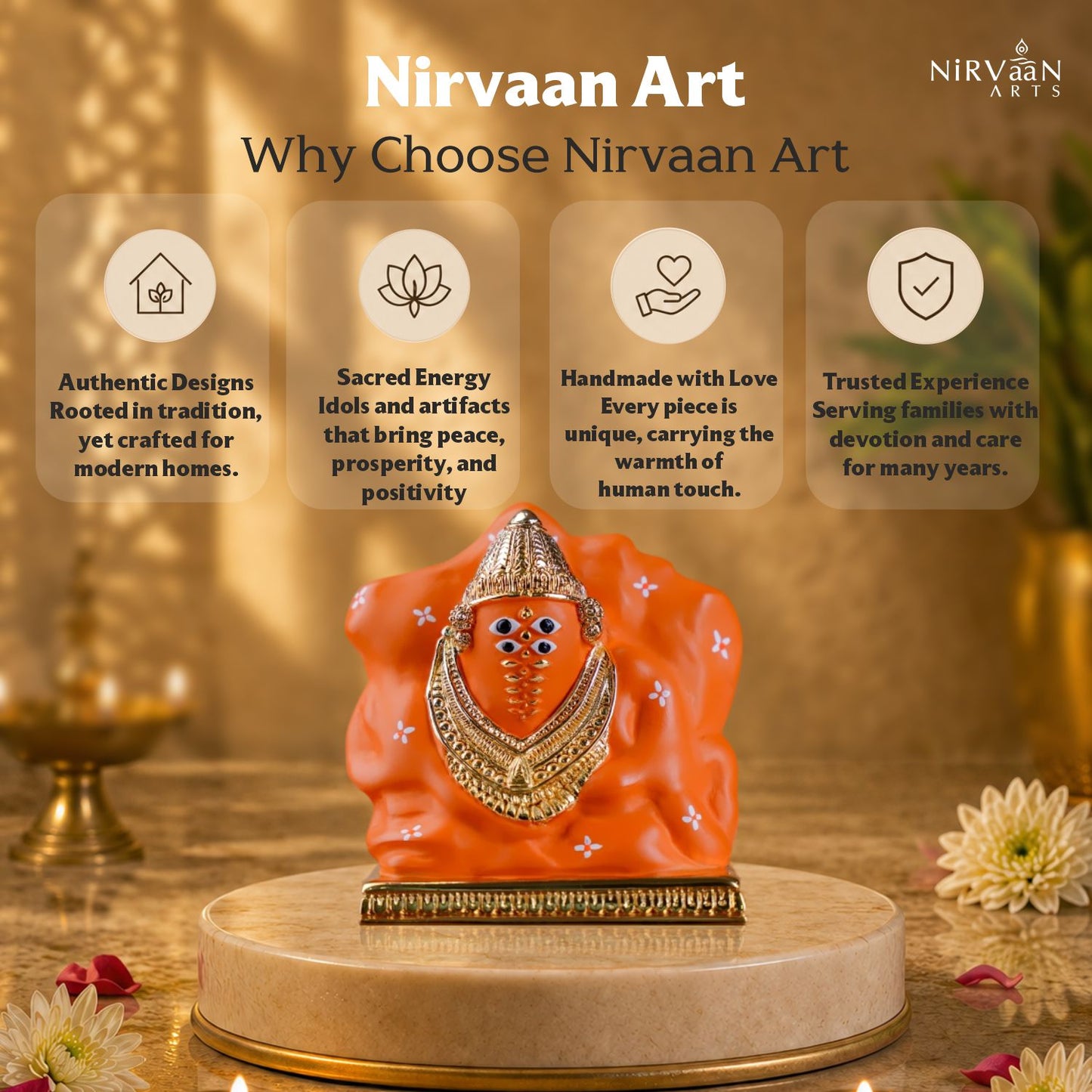 Madhvadi Maa Ashapura Murti|24k  Pure Gold Plated