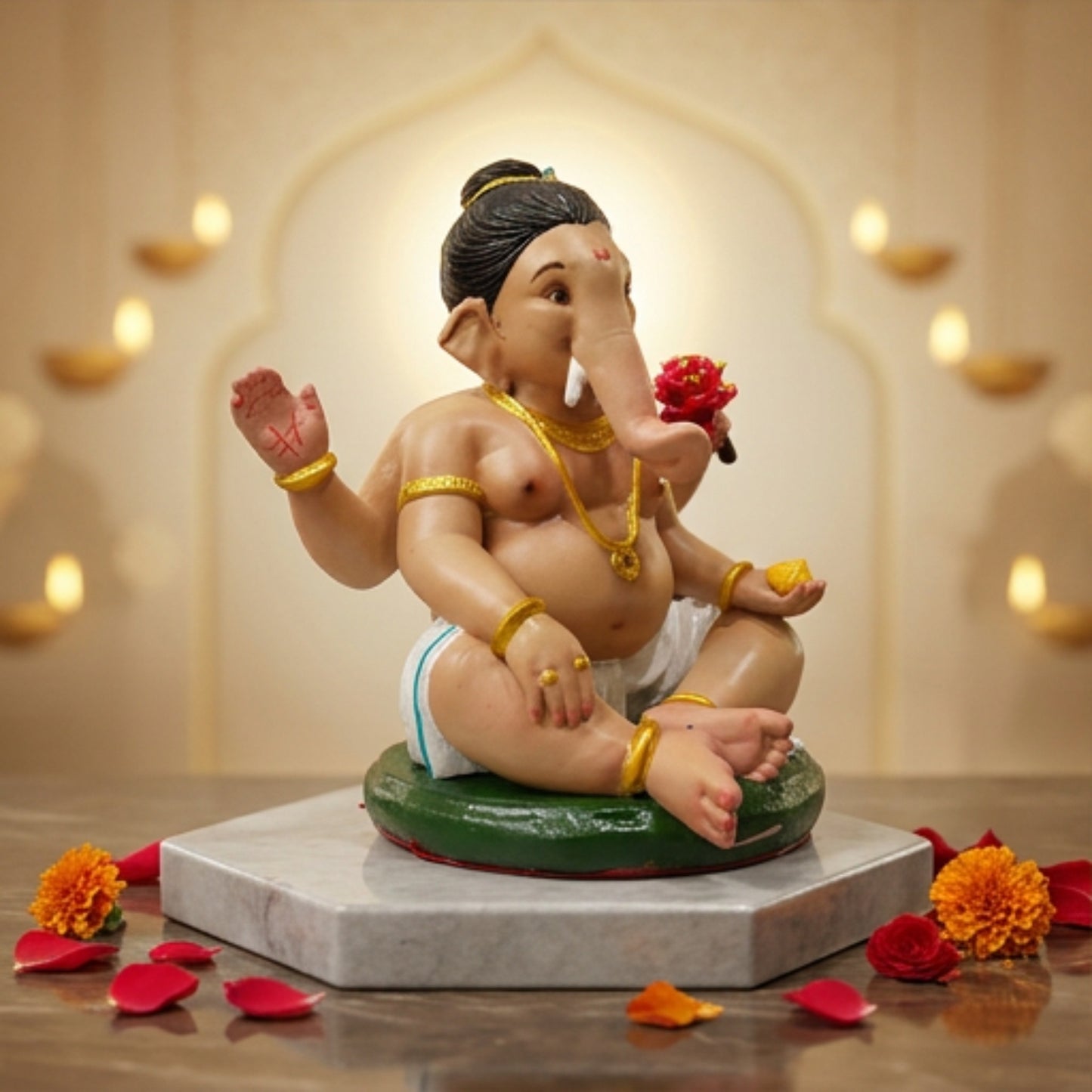 Shree Bal Ganesh Idol | Car Dashboard & Gifting | 5 inch