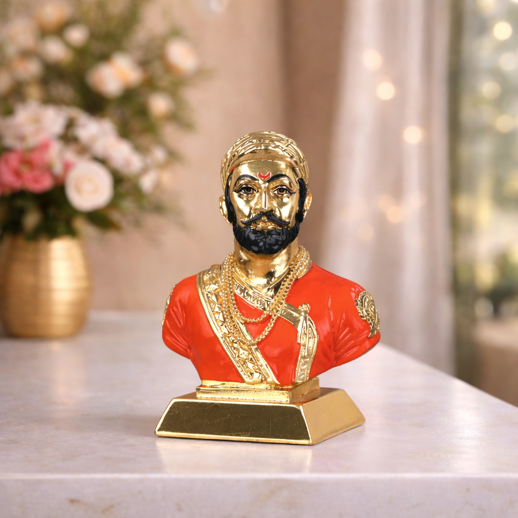 Shivaji Maharaj | Gold-Plated Iconic Warrior King | 3.75 Inches