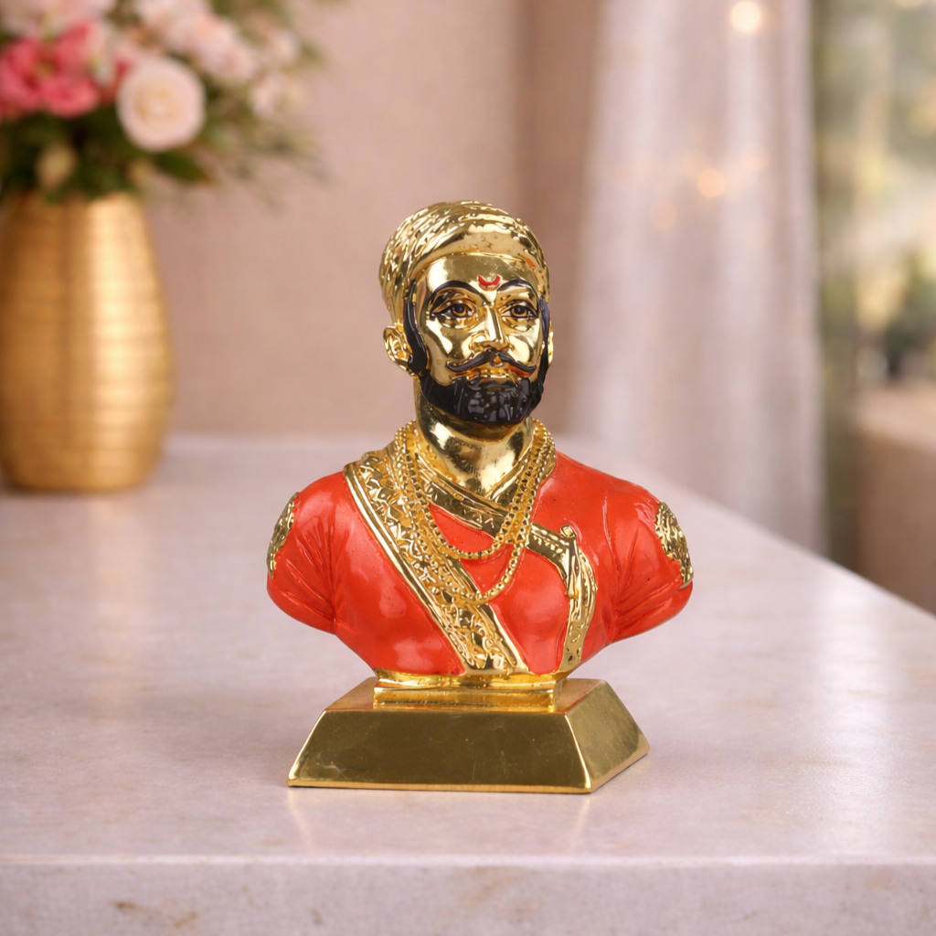 Shivaji Maharaj | Gold-Plated Iconic Warrior King | 3.75 Inches