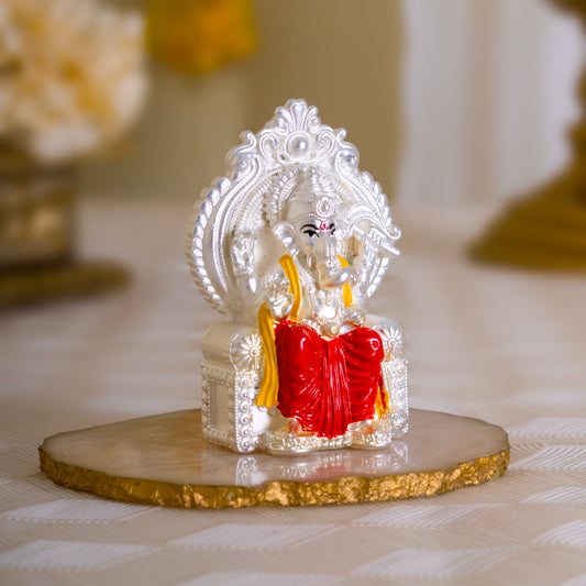 Pure Silver Plated Ganesh Murti- LALBAUGCHA RAJA
