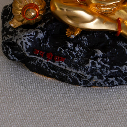 Dhyan Hanuman Idol | 24K Gold-Plated Decorative Idol for Gifting | 3.75 Inches