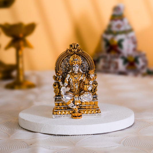 Laxmi Murti | Gold & Silver-Plated Goddess of Fortune | 3.75 Inches
