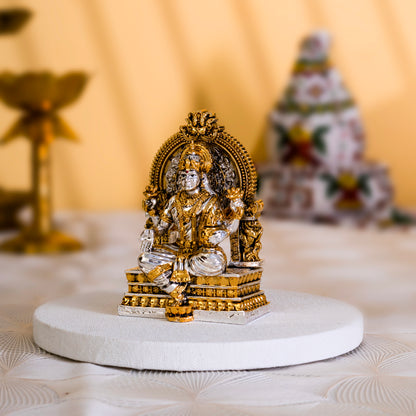 Laxmi Murti | Gold & Silver-Plated Goddess of Fortune | 3.75 Inches