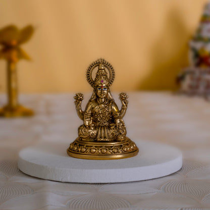 Laxmi Maa Idol in 24K Gold Finish – Abundance & Fortune | 3.5 inch