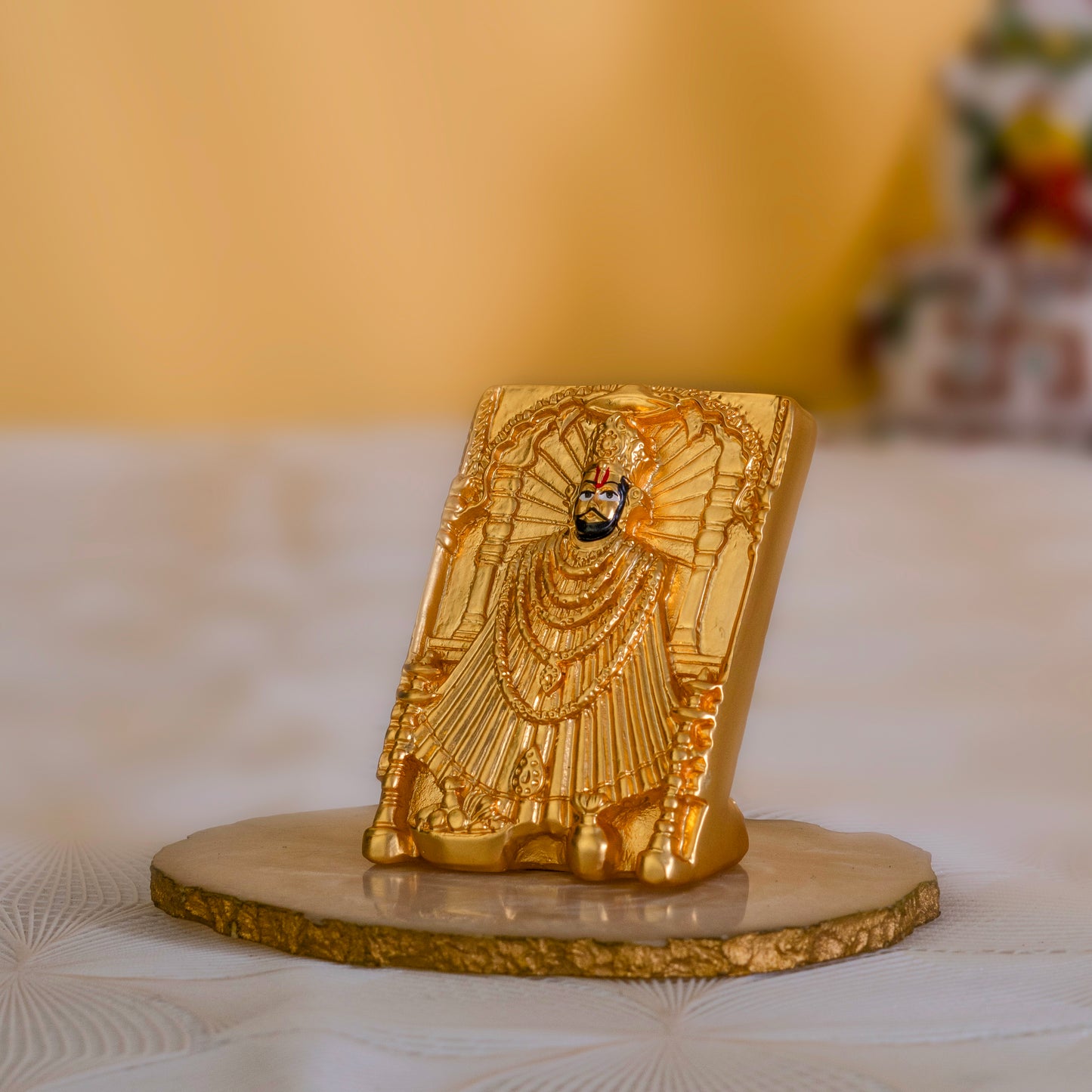Khatushyam ji Murti-pure 24k Gold Plated | 2.75 Inches
