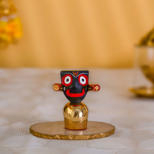 Lord Jagannath Murti – 24k Gold Plated | 2.75 Inches