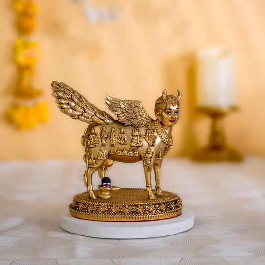Real Swaroop of Divine Kamdhenu Cow Idol | Surabhi Mata| Pure Gold Plated
