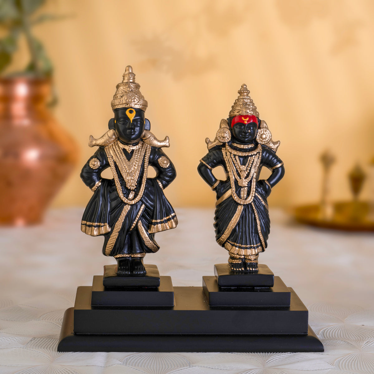Viththal Rukmini Lord Vitthal Rukmini Idol for Home Temple & Pooja Room – Nirvaan Arts