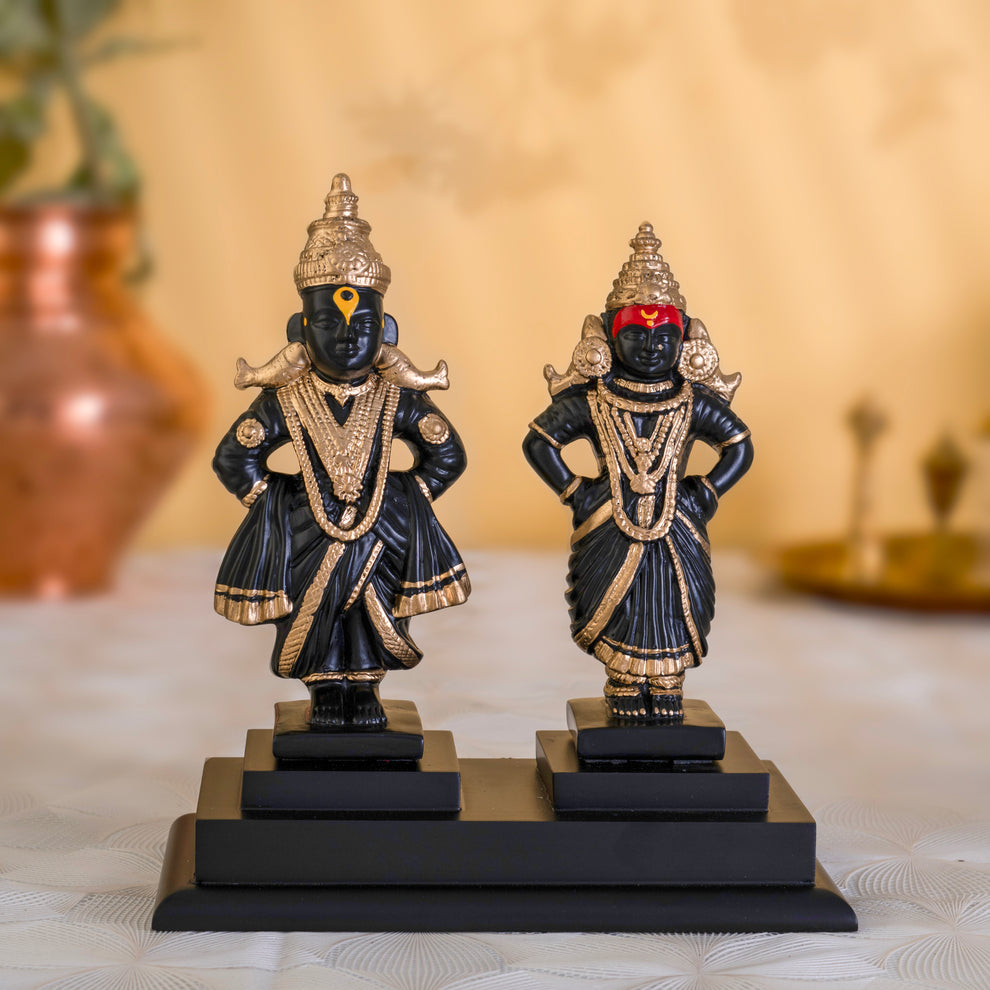 Lord Vitthal Rukmini Idol For Home Temple Pooja Room Nirvaan Arts lord-vitthal-rukmini-idol-for-home-temple-pooja-room-nirvaan-arts