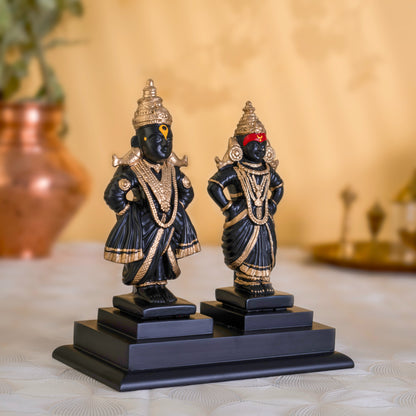 Lord Vitthal Rukmini Idol for Home Temple & Pooja Room