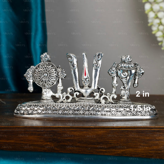 Balaji Tilak | Silver-Plated Divine Emblem | 2.75 Inches