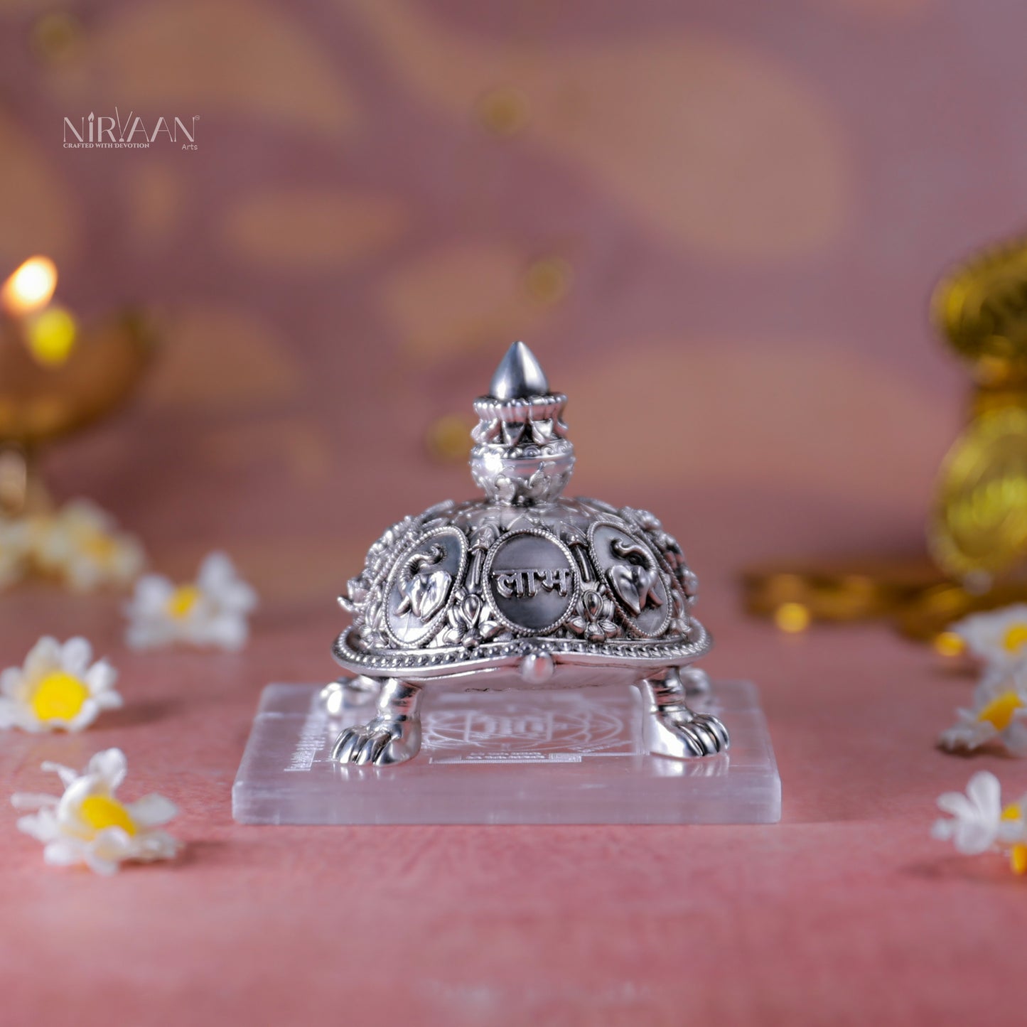 Shree Samruddhi Vastu Tortoise | Pure Silver Plated | 3.5 Inches