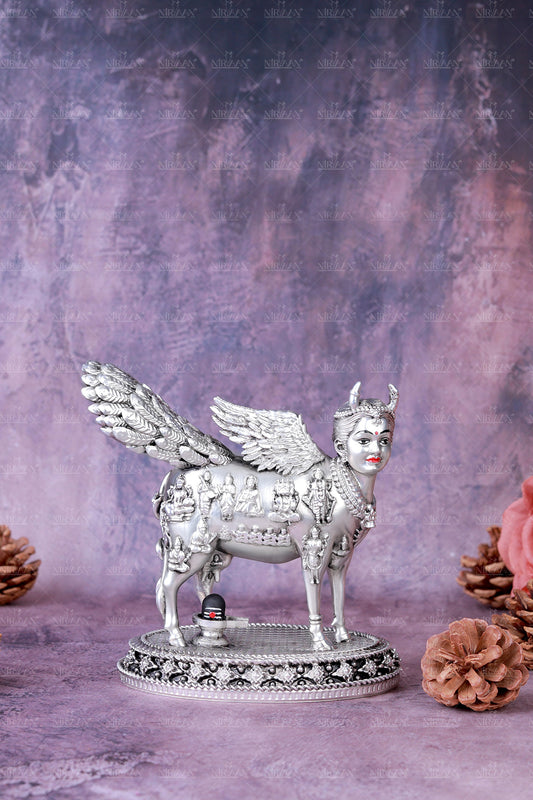 Real Swaroop of Divine Kamdhenu Cow Idol | Surabhi Mata| Pure Silver Plated
