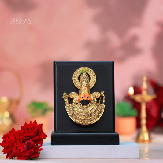 KHATU SHYAMJI IDOL | PURE GOLD & SILVER PLATED WITH MDF | 7 Inches