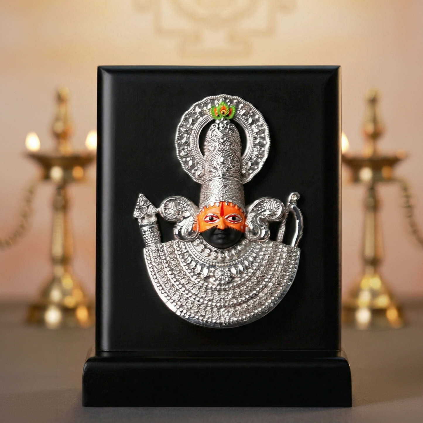 KHATU SHYAMJI IDOL | PURE GOLD & SILVER PLATED WITH MDF