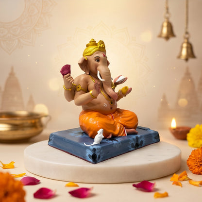 Divine Bramhan Ganesh Idol | Car Dashboard & Gifting | 5 inch