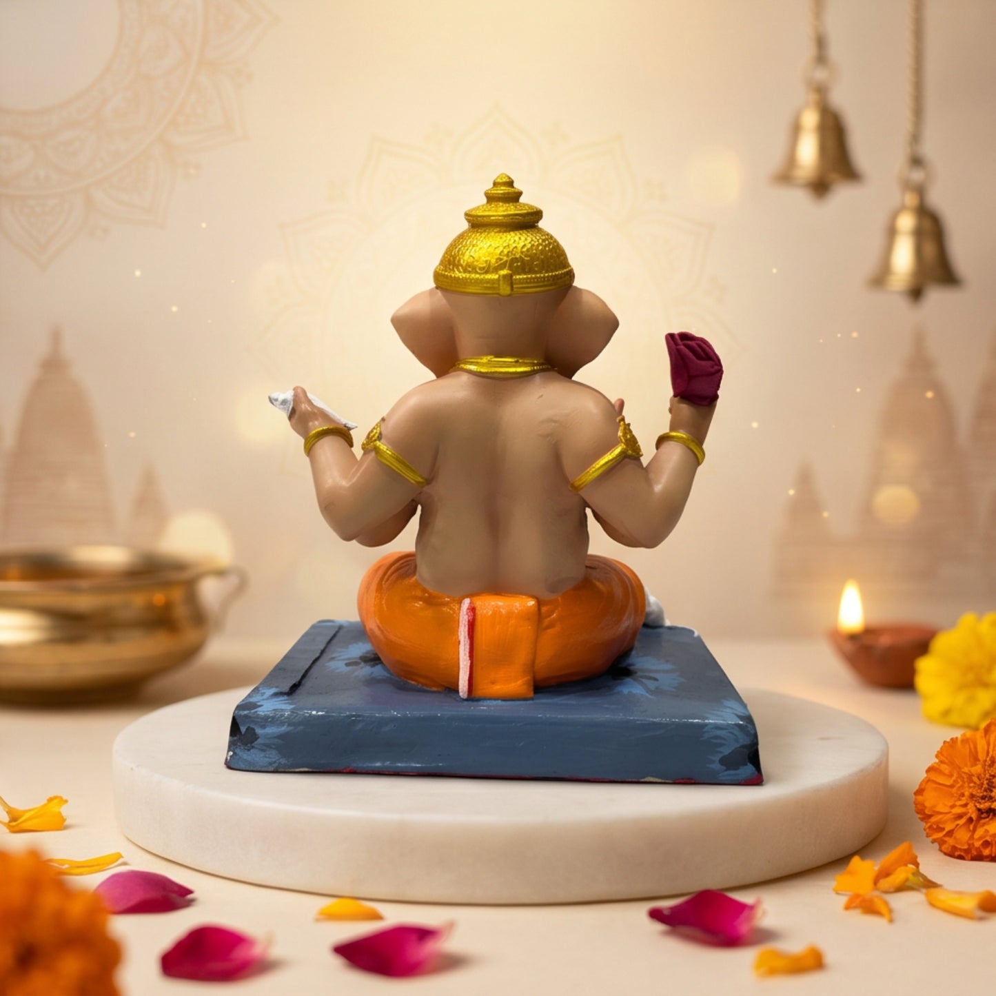 Divine Bramhan Ganesh Idol | Car Dashboard & Gifting | 5 inch