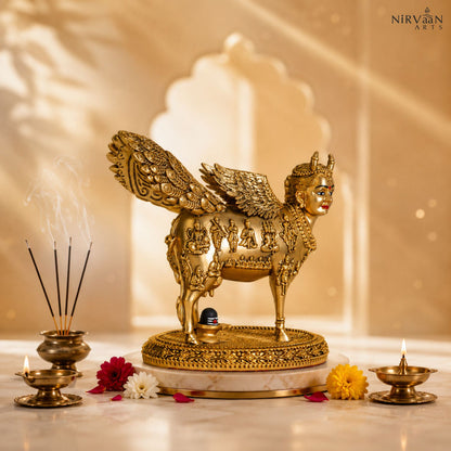 Real Swaroop of Divine Kamdhenu Cow Idol | Surabhi Mata| Pure Gold Plated