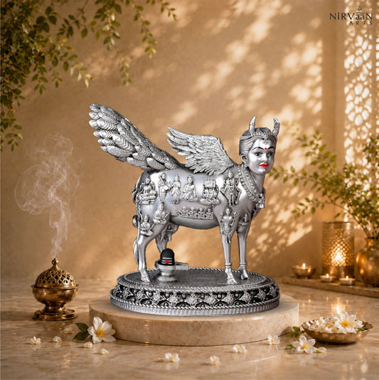 Real Swaroop of Divine Kamdhenu Cow Idol | Surabhi Mata| Pure Silver Plated